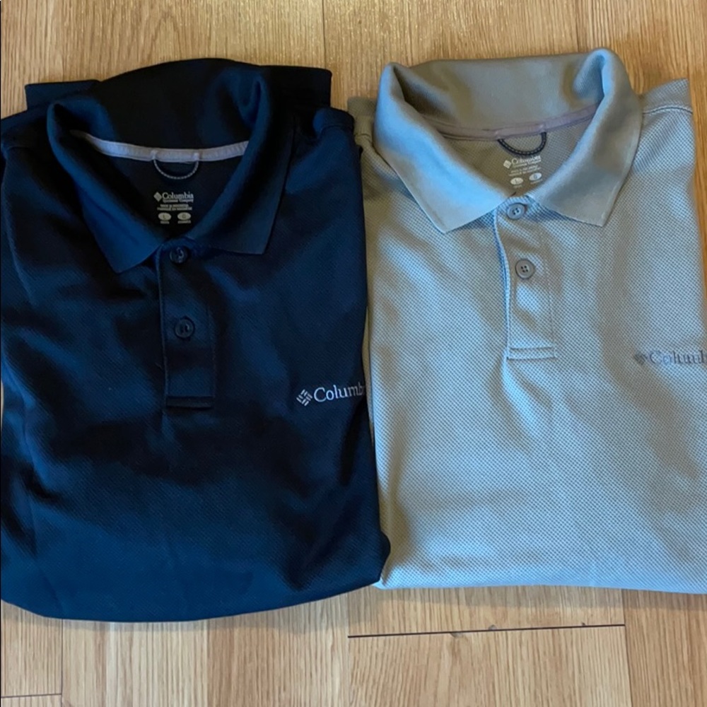Columbia polo short sleeve shirts 2 pack